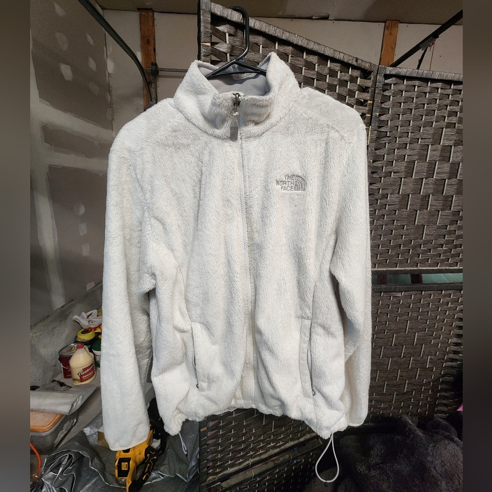 Vintage White The North Face Full Zip Fleece